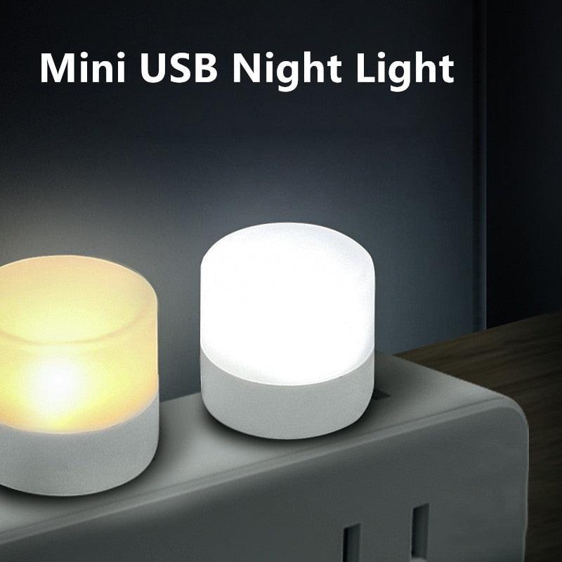 Mini USB Night Light Warm White Eye Protection Book Reading