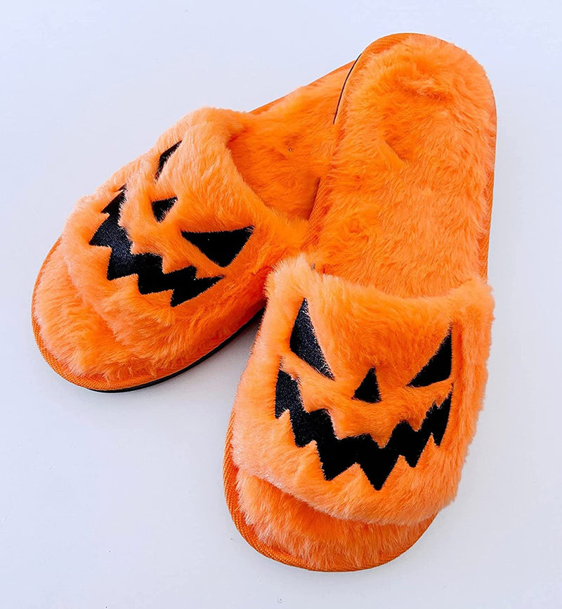 Soft Scary Pumpkin Slipper