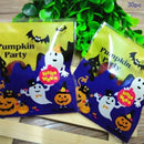 30pcs Halloween Candy Bags Pumpkin Spider Bat Ghost Biscuit Package Trick Or Treat Dessert Bag Happy Halloween Day Party Decor