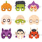 9pcs Halloween Mask Children's Cartoon Vampire Demon Skeleton Eye Mask Dress Up Masquerade Half Face Mask Trick Or Treat