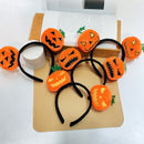 Halloween Funny Pumpkin Headband Kids Boy Girl Favor DIY Hair Band Happy Halloween Party Trick Or Treat Cheer Thanksgiving Day