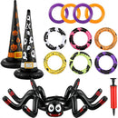 Halloween Inflatable Witch Hat Hoop Blowing Spider Throwing Circle Game Props Kids Trick Or Treat Happy Halloween Day Favor