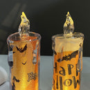 Halloween Tears LED Candle Light Ghost Festival DIY Pumpkin Bat Witch Wax Lamp Happy Halloween Party Decor For Home Night Lamp