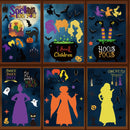 Halloween Witch Hocus Pocus Theme Window Stickers Home Glass Door Wall Sticker Trick Or Treat Ghost Festival Happy Halloween Day