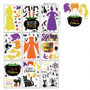 Halloween Witch Hocus Pocus Theme Window Stickers Home Glass Door Wall Sticker Trick Or Treat Ghost Festival Happy Halloween Day