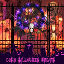 Halloween Wreath Door Wall Hanging Pendant Ghost Festival Skull Pumpkin Maple Leaf Black Vine Garlands Happy Halloween Party