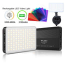 3200K-6500K Zoom LED Video Light Adjustable Portable Fill Light Vlog Light Conference Lighting Sucktion Kit - WELLQHOME