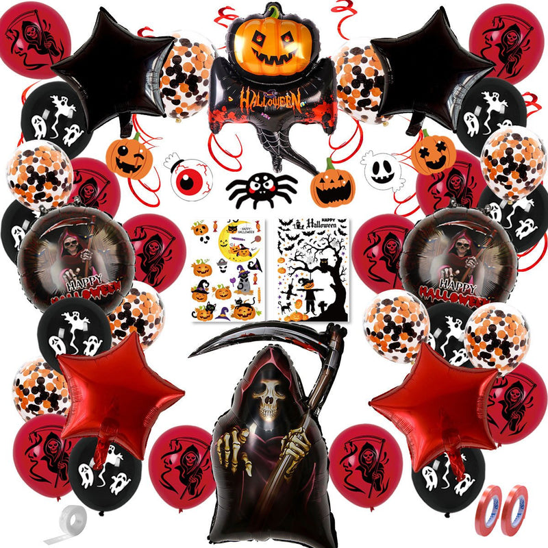 Halloween Balloon Arch Ghost Bat Skull Pumpkin Baloon Chain Trick Or Treat Happy Halloween Party Balon Ghost Festival Supplies