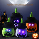 Halloween Glowing Decorative Hat With Lantern Bucket Ghost Festival Gift Bag Pumpkin Bucket Trick Or Treat Halloween Basket