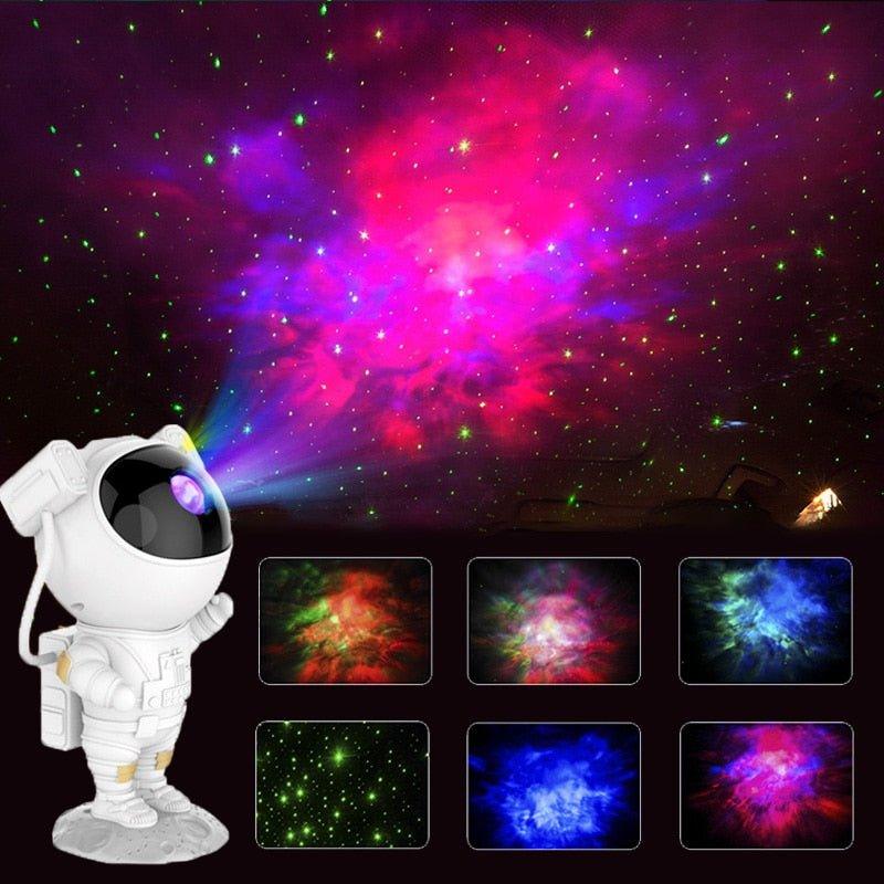 Astronaut Starry Sky Galaxy Projector USB Powered Multi Color w/Remote Control - WELLQHOME