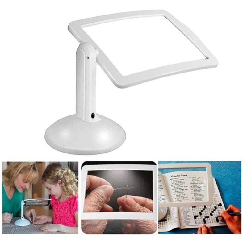 Desktop Magnifying Glass LED Light, 360-degree Rotation, 3 Times Magnification - WELLQHOME