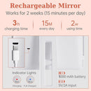 Makeup Mirror with 78 LED Lights 1x 2X 3X Magnification Lighted - WELLQHOME