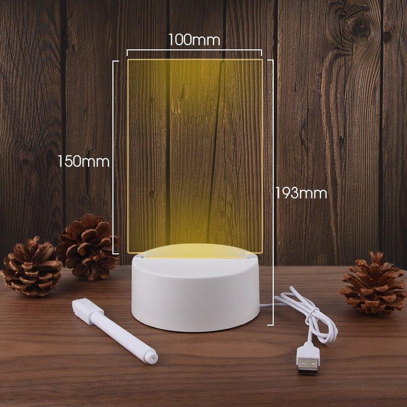 Note Board Creative LED Night Light USB Message Board - WELLQHOME