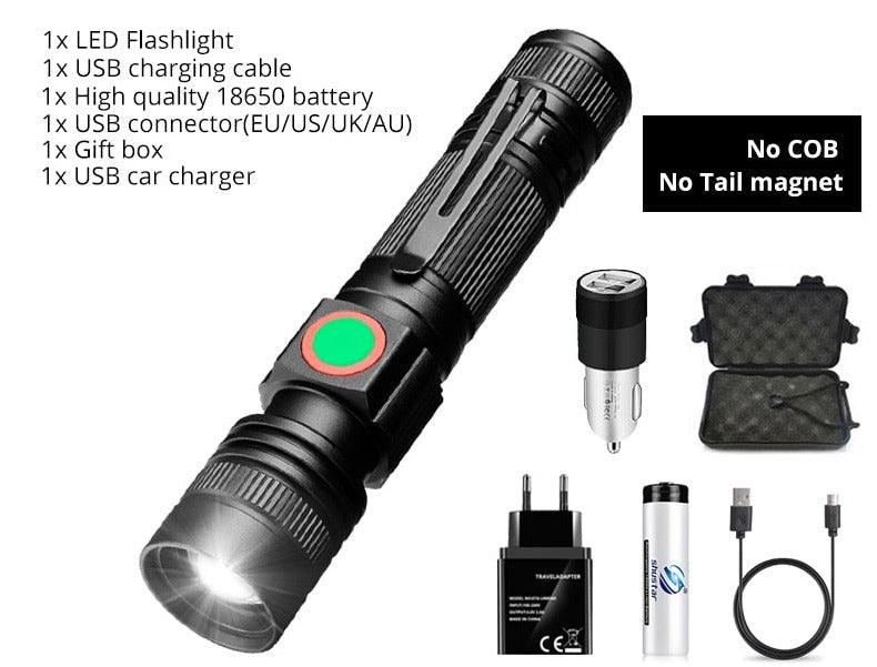 Rechargable Waterproof Super Bright T6 LED Flashlight - WELLQHOME
