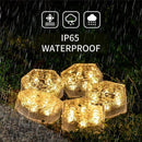 Solar LED Ice Cube Brick Waterproof Pathway Lights - WELLQHOME
