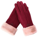 Women Autumn Winter Cute Furry Warm Gloves